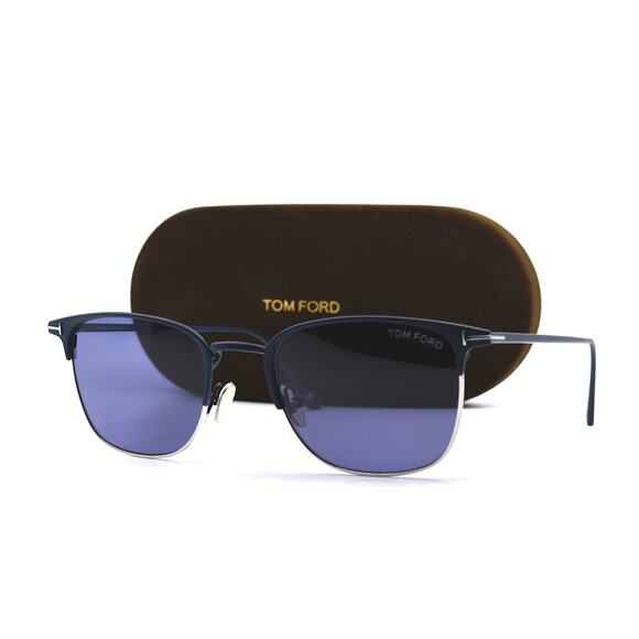 NEW TOM FORD LIV TF851/S 91V BLUE SILVER UNISEX AUTHENTIC SUNGLASSES - Picture 10 of 12